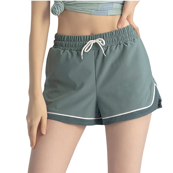 IROINNID Women's Sport Running Shorts Elastic Drawstring High Waisted Shorts Pocket Workout Shorts Quick Dry Athletic Shorts Pants