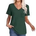 thumbnail image 1 of IROINNID Women's Spring and Summer V-Neck Printed Short Sleeve Casual Pullover Lightweight Summer Tops,Trendy Fashion Blouse,Loose Fitss Tunic Tops(Green,), 1 of 6