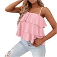 thumbnail image 1 of IROINNID Women's Summer Casual Fashion Crop Solid Suspender Square-Neck Tank Top Under 10$, 1 of 2