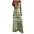 thumbnail image 1 of IROINNID Women's Sundress Fashion Holiday Summer Sleeveless V Neck Sexy Long Dress Prints Drop Waist Dress, 1 of 5