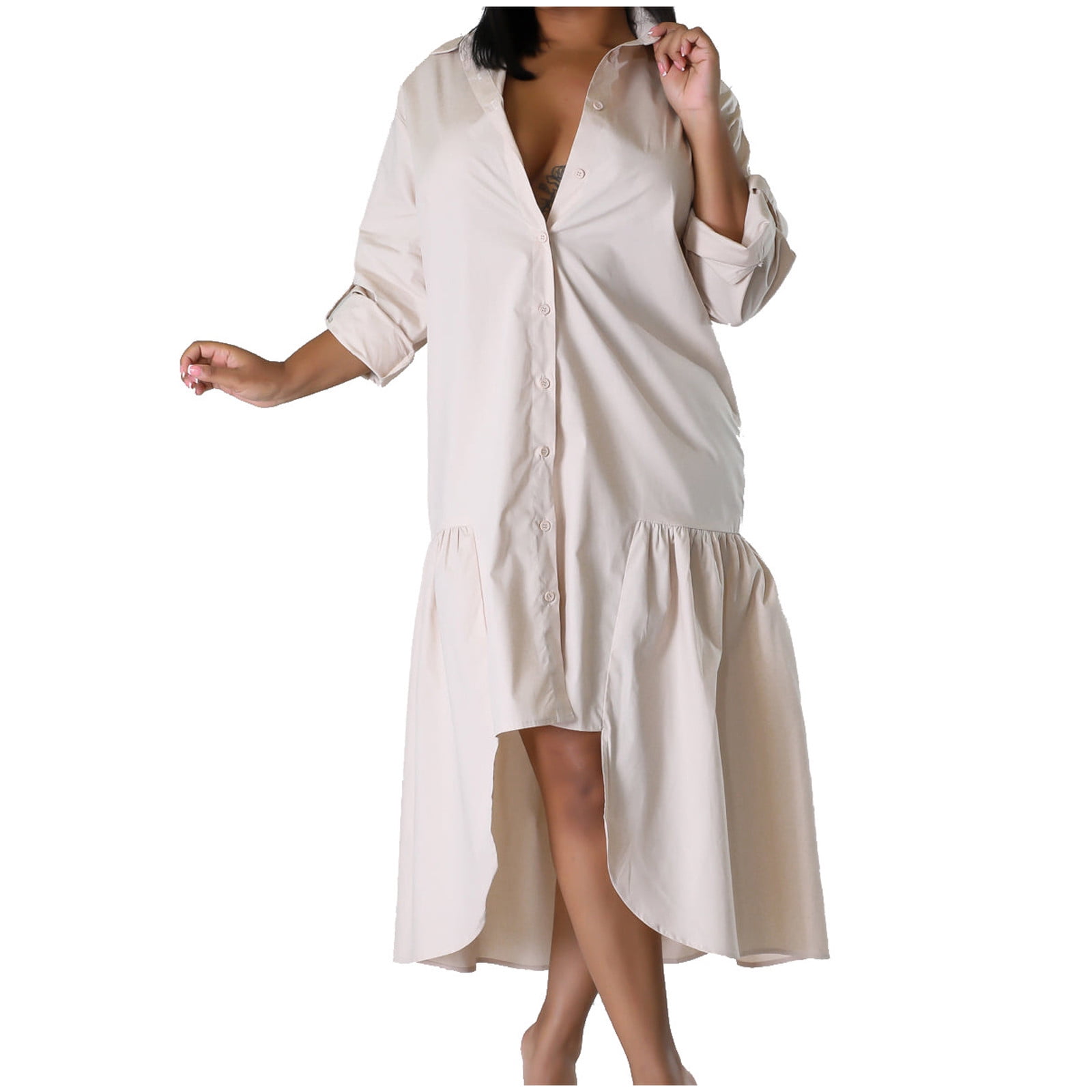 Ladies Casual V Neck Dress