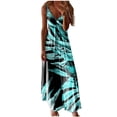 thumbnail image 1 of IROINNID Women's V-Neck Shift Dress Casual Sleeveless Bandage Stripe Printing Loose Vest Sling Long Dress Full-Length Dress, 1 of 4