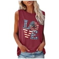 thumbnail image 1 of IROINNID Women's V-Neck Tank Sleeveless 4th Of July Fashion 4th Of July, 1 of 4