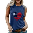 thumbnail image 1 of IROINNID Women's V-Neck Tank Sleeveless 4th Of July Vest Summer Vest Blouse Tops 4th Of July, 1 of 5