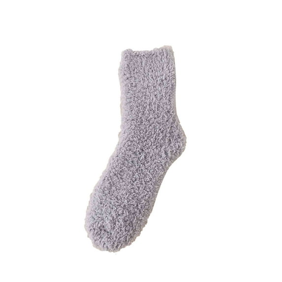 IROINNID Women's Winter Fleece Socks Middle Tube Sleeping Home-wear Keep Warm Solid Non-slip Thermal Socks On Sale