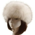 thumbnail image 1 of IROINNID Women's Winter Thermal Hat Elegant Faux-fur Thickened Warm Hat Plush Brimless Cap,Beige, 1 of 3