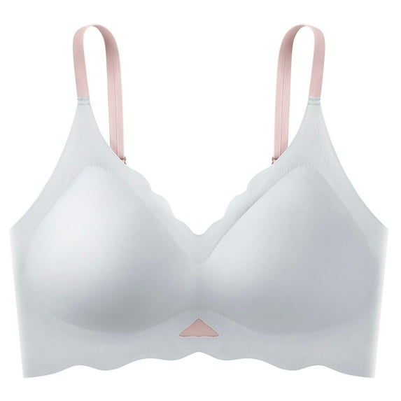 IROINNID Women's Wire-Free Bras Solid Push-Up Non-Slip Lace Flower Surface Beautiful Back Seamless Push-Up One-Piece Without Steel Ring Underwear