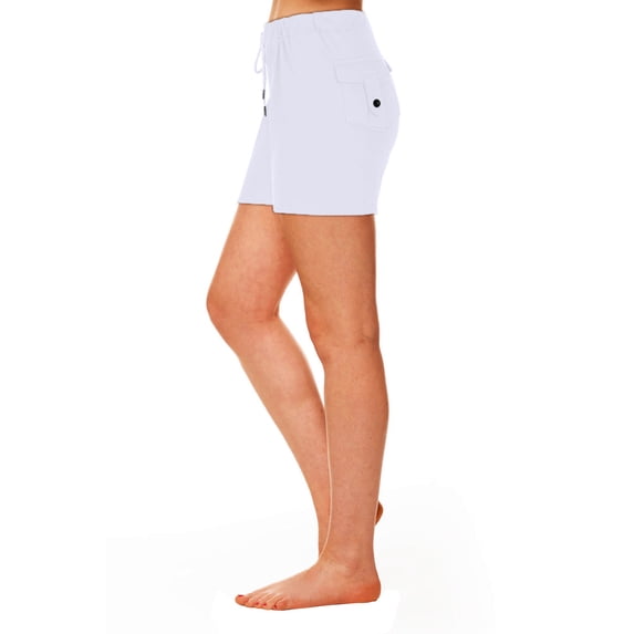 IROINNID Women's Workout Out Shorts Stretch Drawstring Waist with Button Pocket Yoga Gym Loose Fitness Shorts