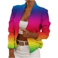 thumbnail image 1 of IROINNID Women's Zip Up Jacket Long Sleeve Solid Color Short Outwear, Leisure Open Front Zip Cardigan Jacket with Pockets, 1 of 6