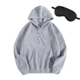 thumbnail image 1 of IROINNID Womens Casual Hooded Sweatshirt Long Sleeve Pullover Tops Blouse Loose Fit Solid Color Comfortable Soft Fabric Daily Wear Fall Winter Spring(Gray,XXL), 1 of 2