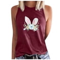 thumbnail image 1 of IROINNID Womens Casual Loose Tank Tops Easter Rabbit Printing Sleeveless Round-Neck Tops, 1 of 2