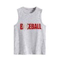 thumbnail image 1 of IROINNID Womens Casual Summer Solid Color Baseball Letter Print Pattern Sleeveless Vest Top T-shirt Spring Saving Sale, 1 of 2