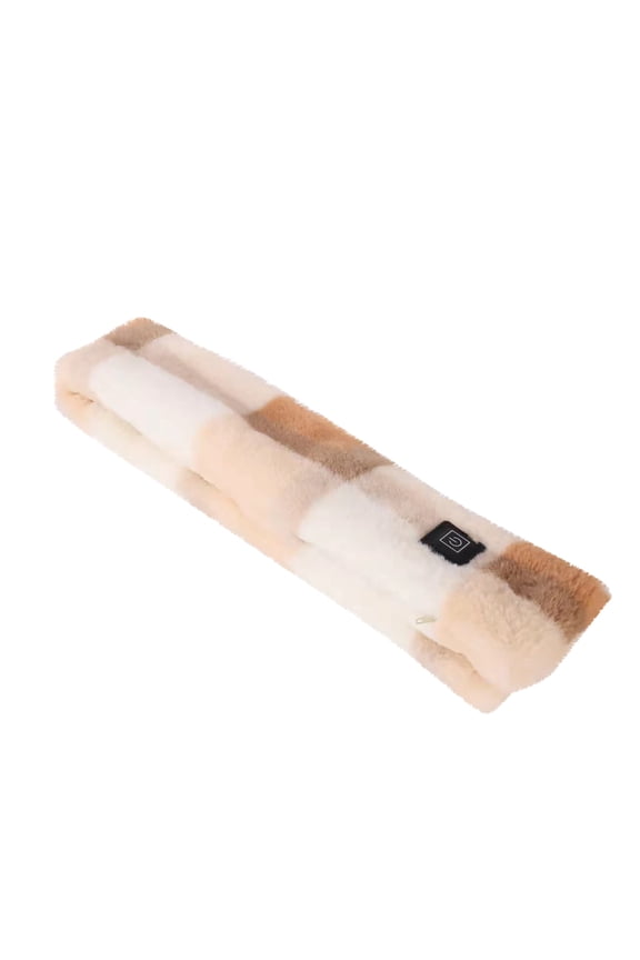 Womens Fleece Electric USB Heated Scarf Winter Warm Keeping Scarf Rechargeable Three Temp Level Settings Neck Heating Scarf,Brown