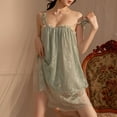 thumbnail image 1 of IROINNID Womens Pajama Lace Dress Silk Sleepwear Sleeveless Home Wear Summer Clothes, 1 of 3