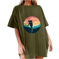 thumbnail image 1 of IROINNID Womens Short Sleeve Summer Beach Crew Neck Printed Casual Fashion Top Loose Pullover T-shirt Under 10$, 1 of 7
