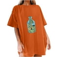 thumbnail image 1 of IROINNID Womens Short Sleeve Summer Beach Printed Casual Top Loose Pullover T-shirt Spring Saving, 1 of 7