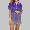 thumbnail image 1 of IROINNID Womens Two Piece Pajama Set Silk Sleepwear Short Sleeve Tops+ Shorts summer Homewear Clothes, 1 of 5