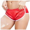 thumbnail image 1 of IROINNID Yoga Shorts for Women Basic Slip Bike Shorts Soft Workout Leggings Yoga Capri,Red, 1 of 6
