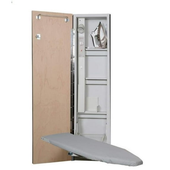 IRON-A-WAY AE46WDU Ironing Center (Flat Maple Veneer Wood Door w/ Left Hinge)