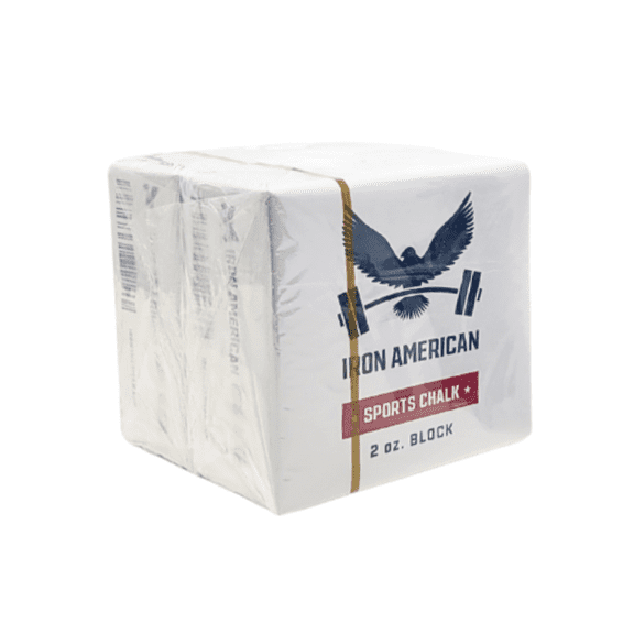 IRON AMERICAN Gym Block Chalk - (2) 2oz Blocks, Premium Sports Chalk for Grip and Performance