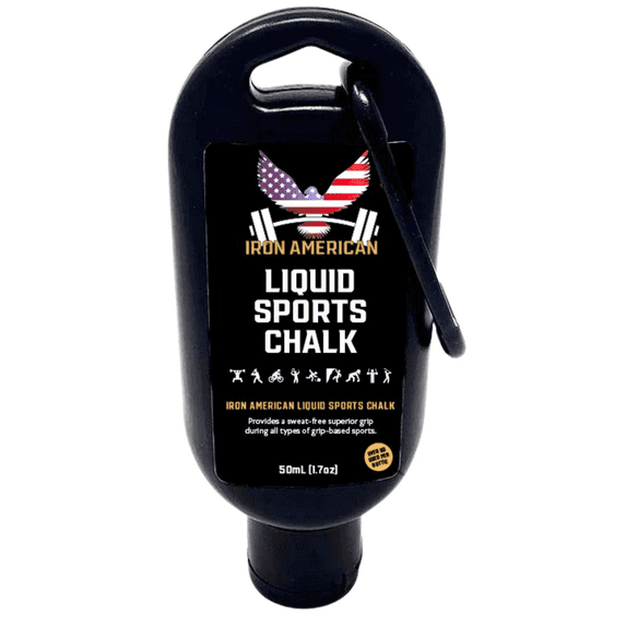 IRON AMERICAN Liquid Sports Chalk - Liquid Gym Training Chalk - All Grip Based Sports - 50ml Travel Bottle