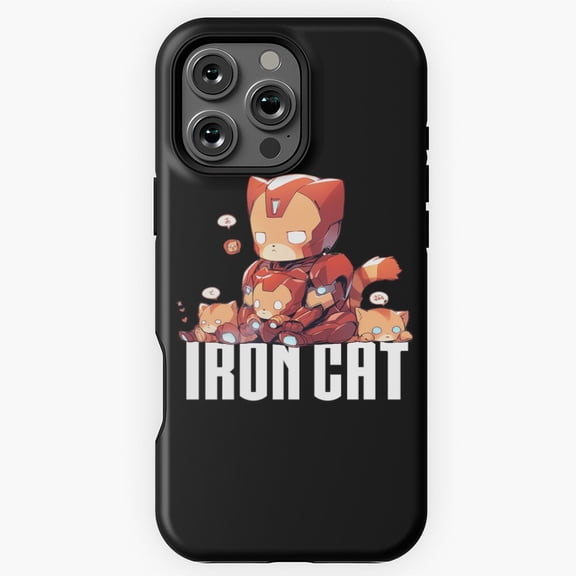 IRON CAT BlACK Phone Case for iPhone 16 15 14 13 12 11 Pro Max M5909677