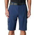 thumbnail image 1 of Iron Co Men's Belted Stretch Performance Hybrid Cargo Shorts (Varsity Blue, 36), 1 of 3