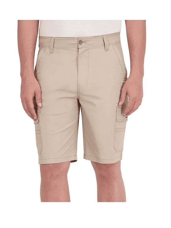 Men's Flex Comfort Waistband Stretch Cotton Cargo Short 36 Vintage Wheat