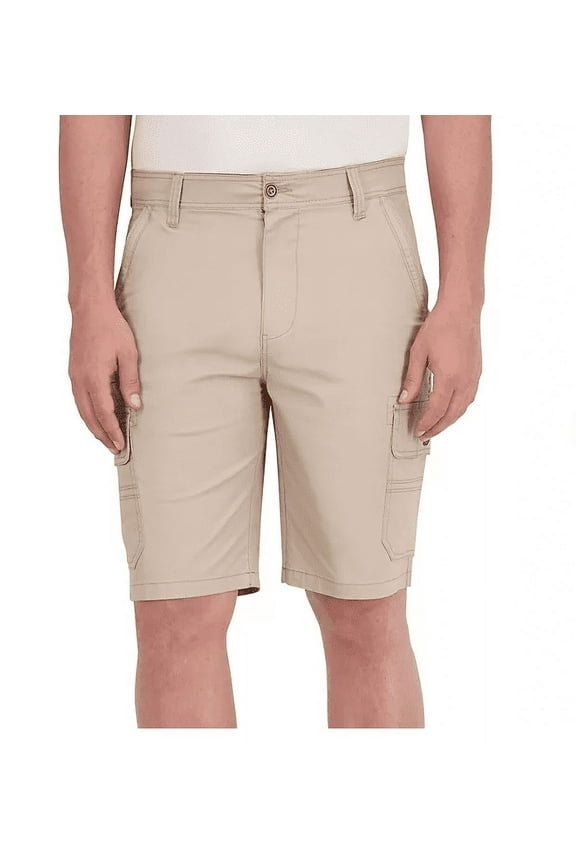 Men's Flex Comfort Waistband Stretch Cotton Cargo Short 36 Vintage Wheat