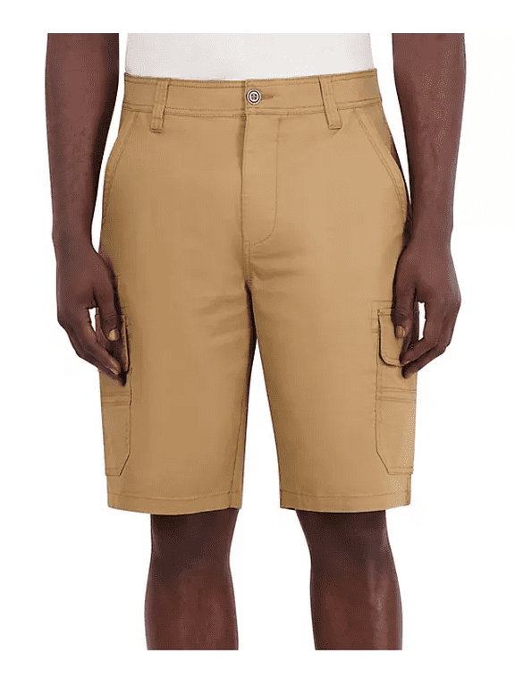 Men's Flex Comfort Waistband Stretch Cotton Cargo Short 38 VTG Tobacco