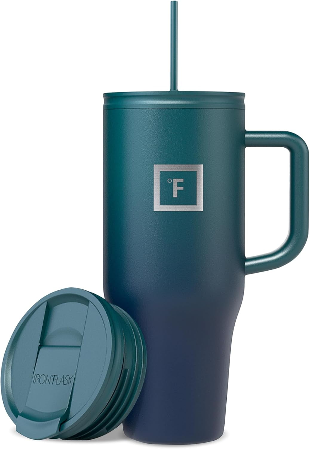 IRON °FLASK Co-Pilot Insulated Mug w/Straw & Flip Cap Lids - Cup