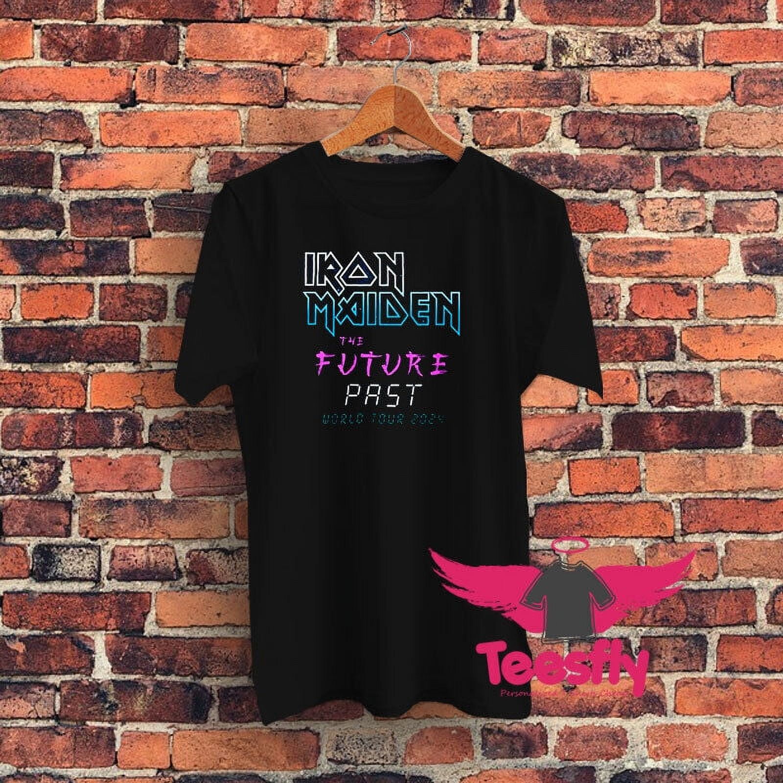 IRON MAIDEN WORLD TOUR 2024 SETLIST MERCH GRAPHIC TSHIRT
