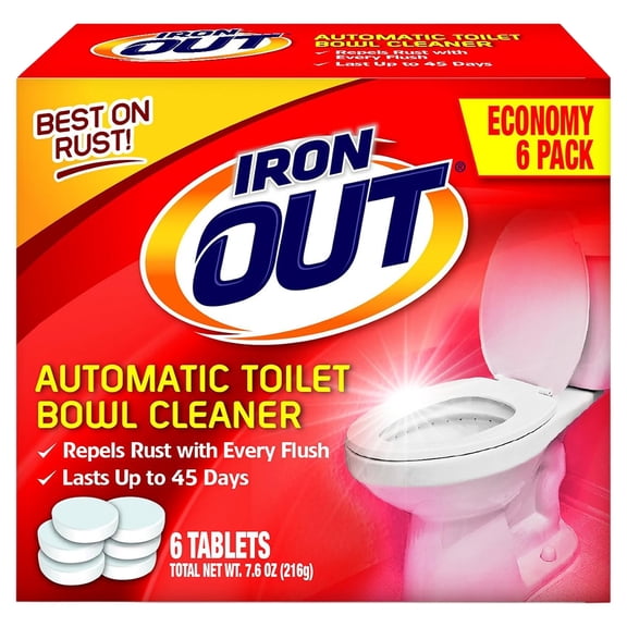 Iron OUT Automatic Toilet Bowl Cleaner Tablets - Rust Stain Remover - 12 Count