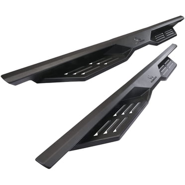 3" Drop Bar Side Step Running Boards – Fit 07-18 Silverado/Sierra 1500 Double Cab – Black, Galvanized Steel
