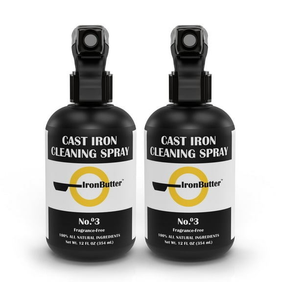 IRONBUTTER Cast Iron Soap Spray (12 Fl oz) 100% All Natural Ingredients (2 pack)