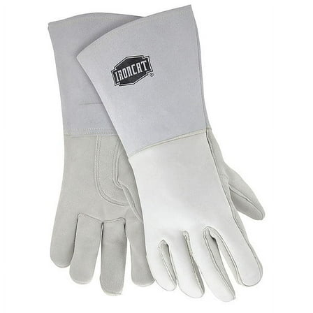 IRONCAT 9061 Premium Leather Welding Gloves – White, Medium - 1 pair