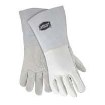 IRONCAT 9061 Premium Leather Welding Gloves – White, Medium - 1 pair