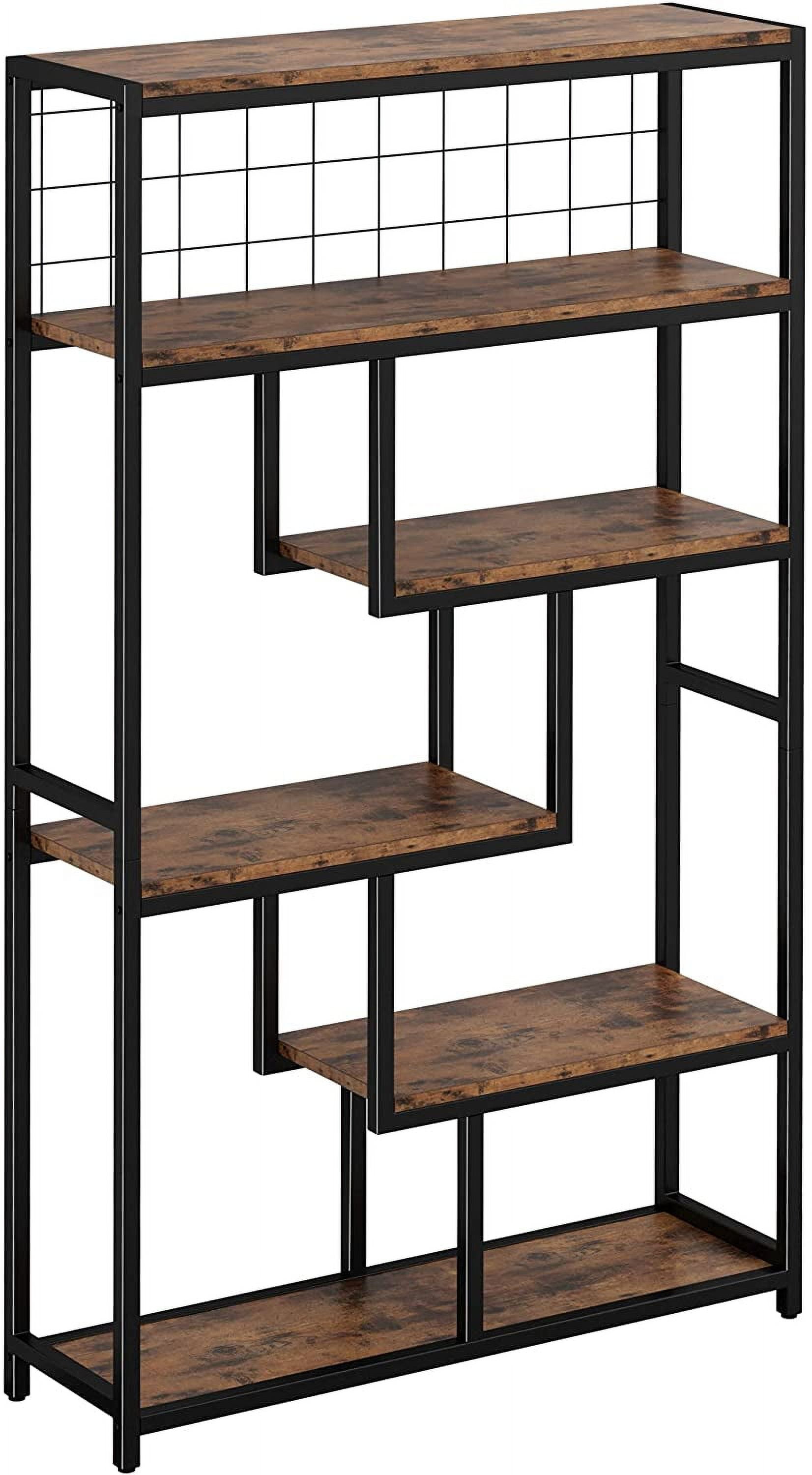 Shelf Rack Rooom IRONCK Bookshelves 6 Tiers, Etagere Heavy Duty Shelves for Living Rooom ...