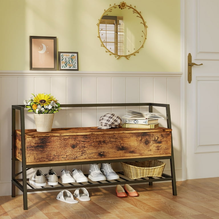 超人気＆希少！TRUCK FURNITURE BENCH AND SHELVES Amazon.com: IRONCK Storage Bench with Lift Top Box, Entryway