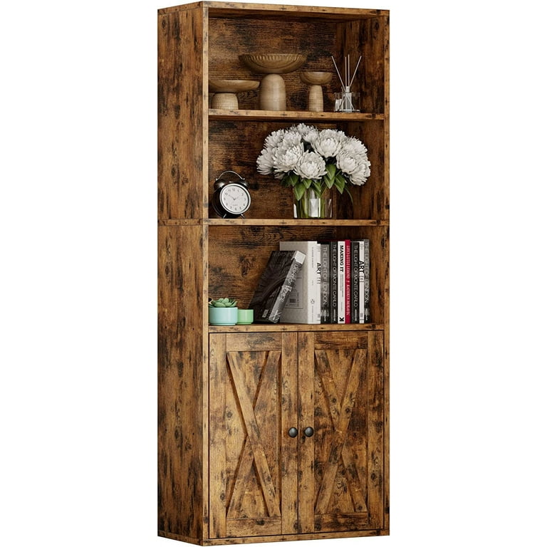 IRONCK Industrial Bookshelves and Bookcases with Doors 11.8in