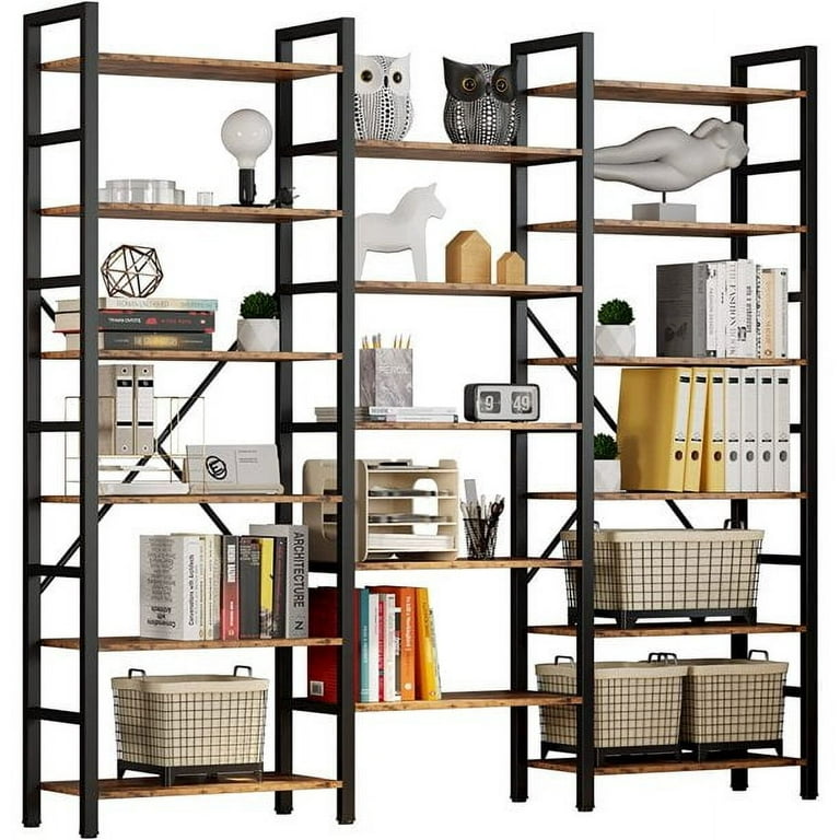 8 Tiers Rustic Storage Bookshelf – IRONCK