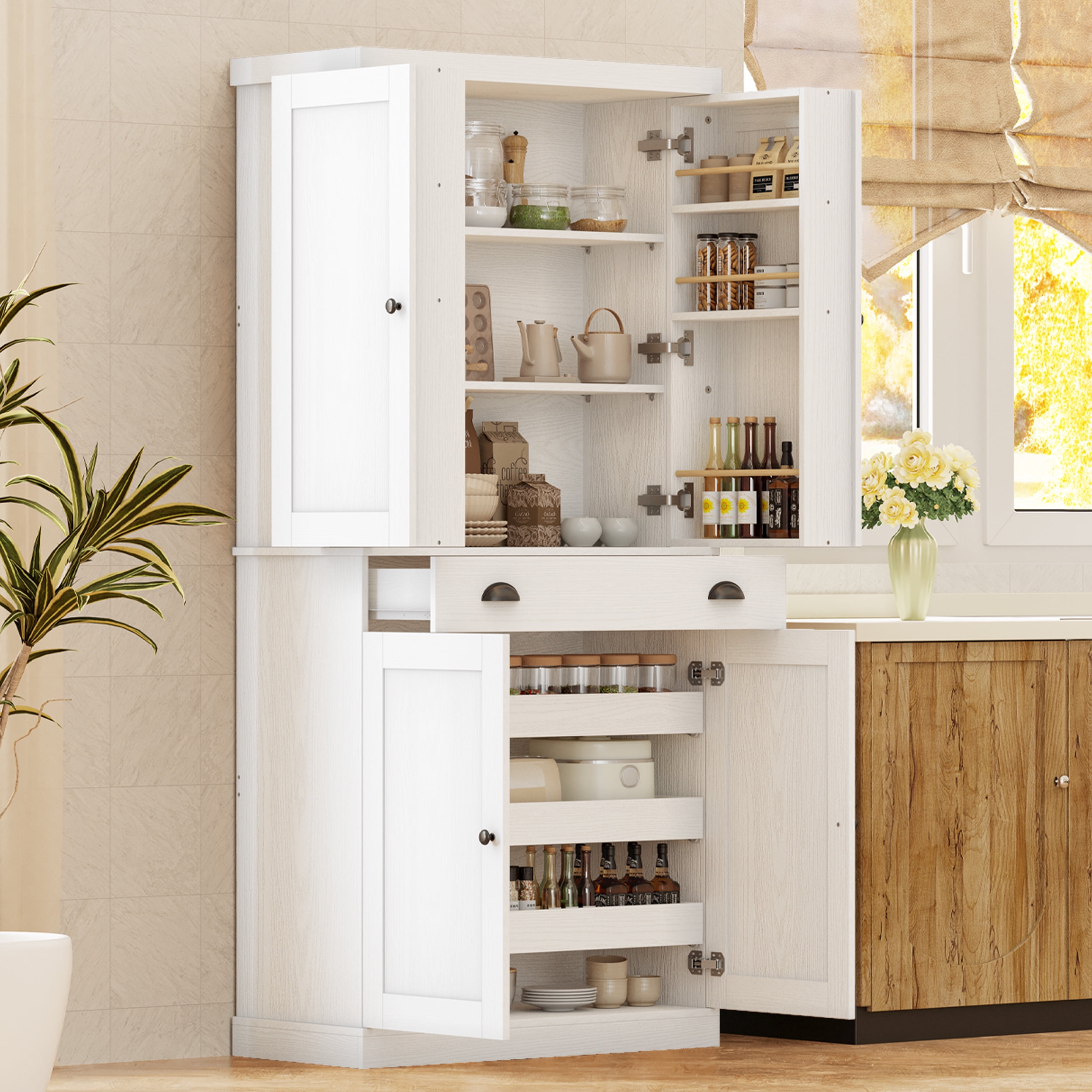 Wall hanging pantry cabinet discount