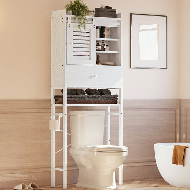 IRONCK Bathroom Organizer Over Toilet, 6 Tier Storage Rack with