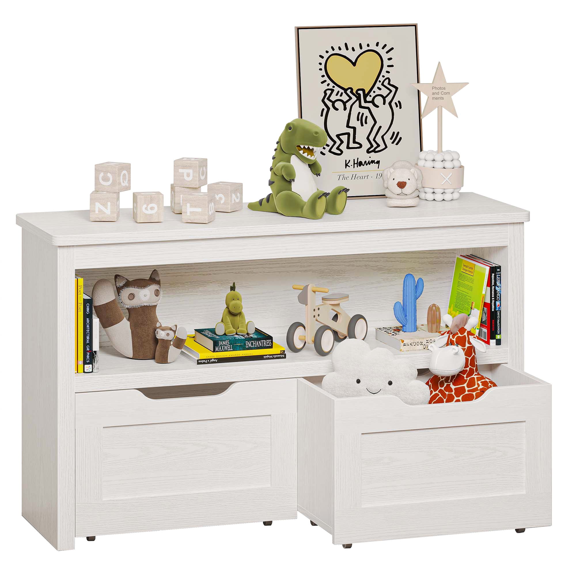 Toy storage chest with drawers discount