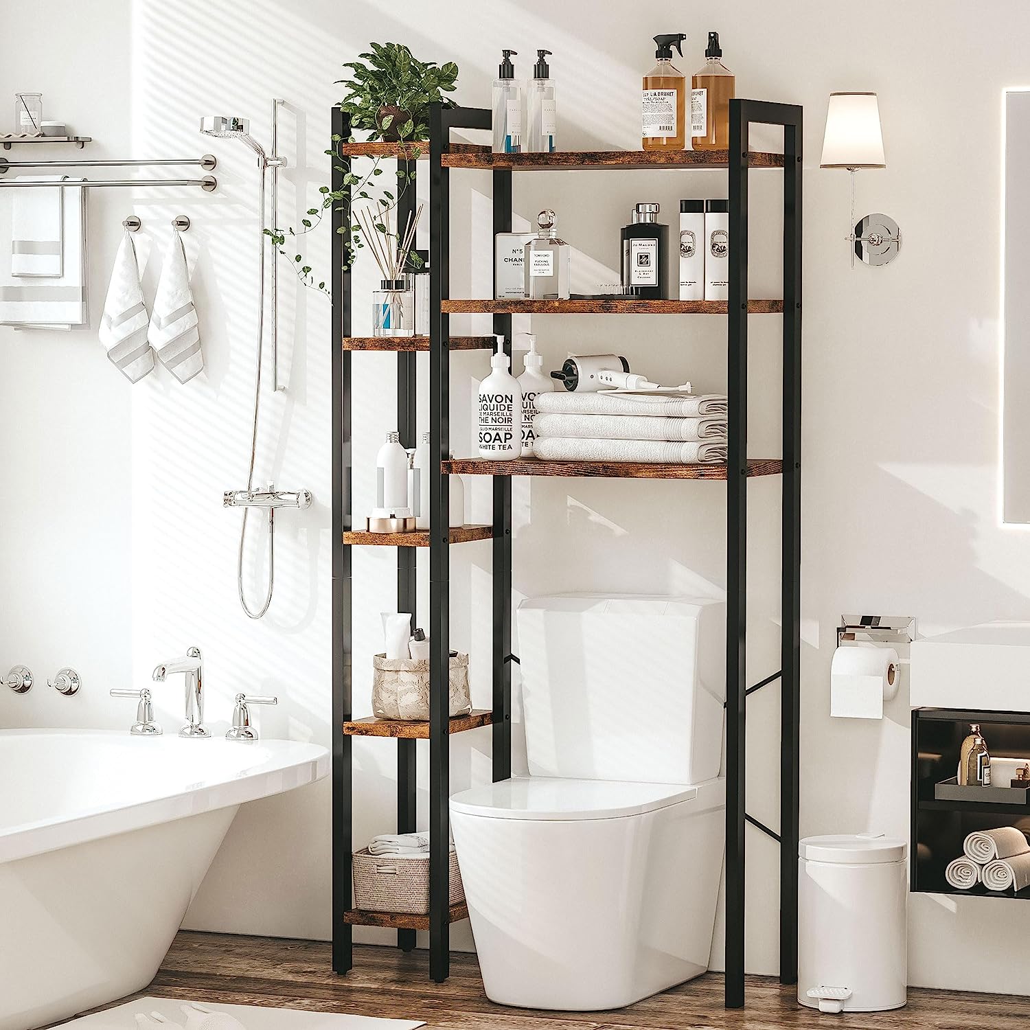 Mainstays 3Shelf Bathroom Space Saver, Chrome Finish