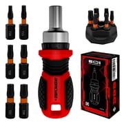 IRONCUBE 6 in 1 Multi Torx Screwdriver Set, Magnetic Bit Drive Set with Interchangeable Ratchet Handle