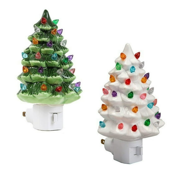 IROOZIGOTO Tabletop Mini Christmas Tree , 4.7in Artificial Christmas Tabletop Decor ,Pre Lit Small Artificial Xmas Tree for Christmas Decorations, Table Top Small Christmas Tree Tabletop Centerpiece