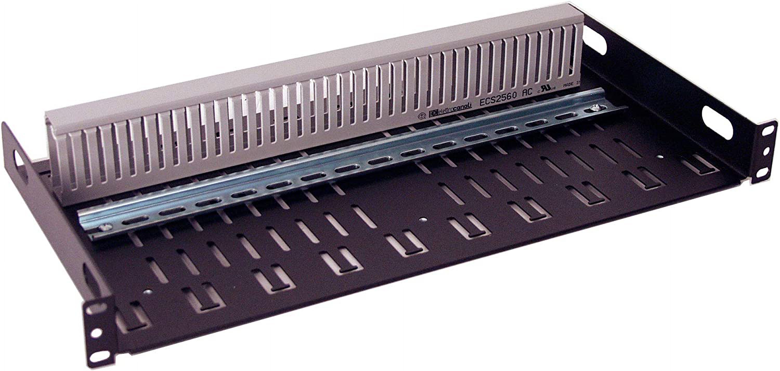 IRP20123S11 1U Rackmoun DIN Rail Shelf wih PVC wire duc design for