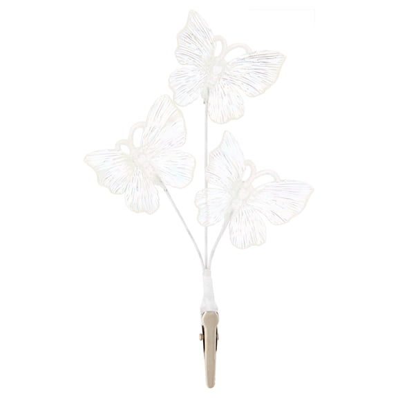 Iridescent Butterfly Mini Christmas Clip Ornament, 5.5", by Holiday Time