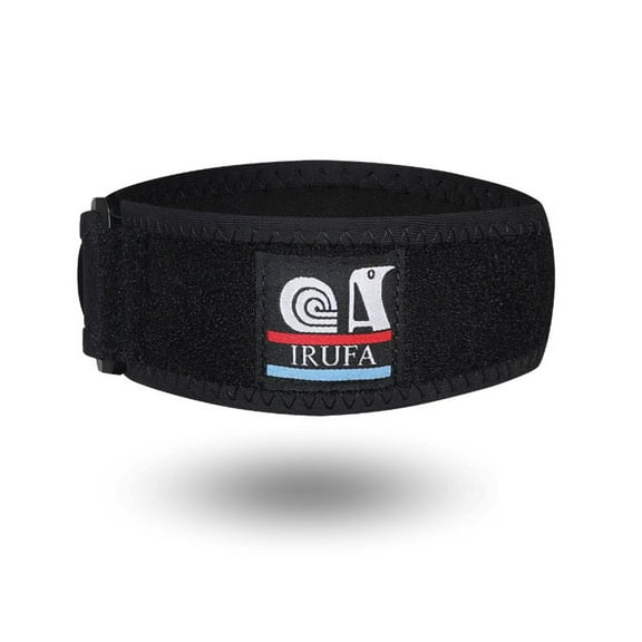 Irufa KN-OS-62 3D Breathable Patented Spacer Fabric Jumper's Knee Patella Stabilizer and Support Band, Black, S, 1 Count